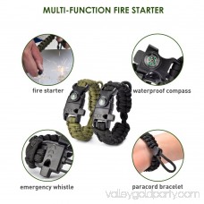 WEANAS Survival Gear Kit Pocket Chainsaw 36 in w/ 2 Paracord Bracelets